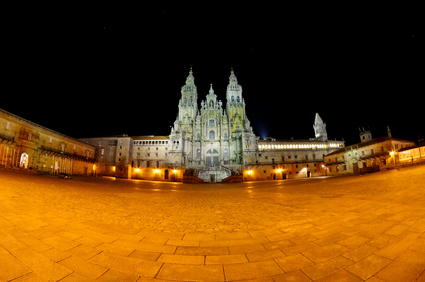 Santiago de Compostela bei Nacht